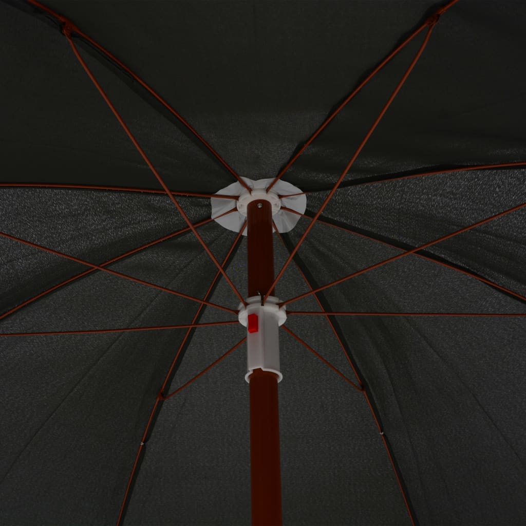 Parasol met stalen paal 180 cm antraciet