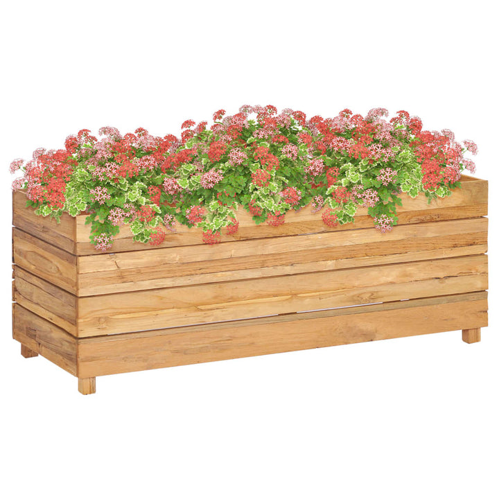 Plantenbak verhoogd 100x40x38 cm massief teakhout