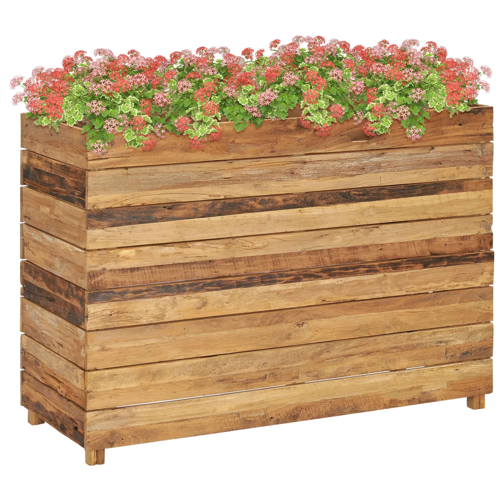 Plantenbak verhoogd 100x40x72 cm massief teakhout