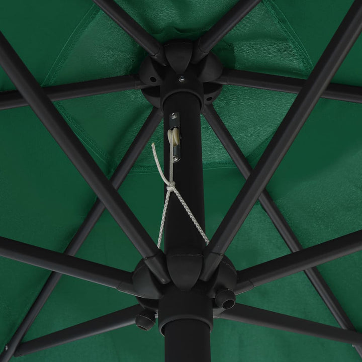 Parasol met LED-verlichting en aluminium paal 270 cm groen