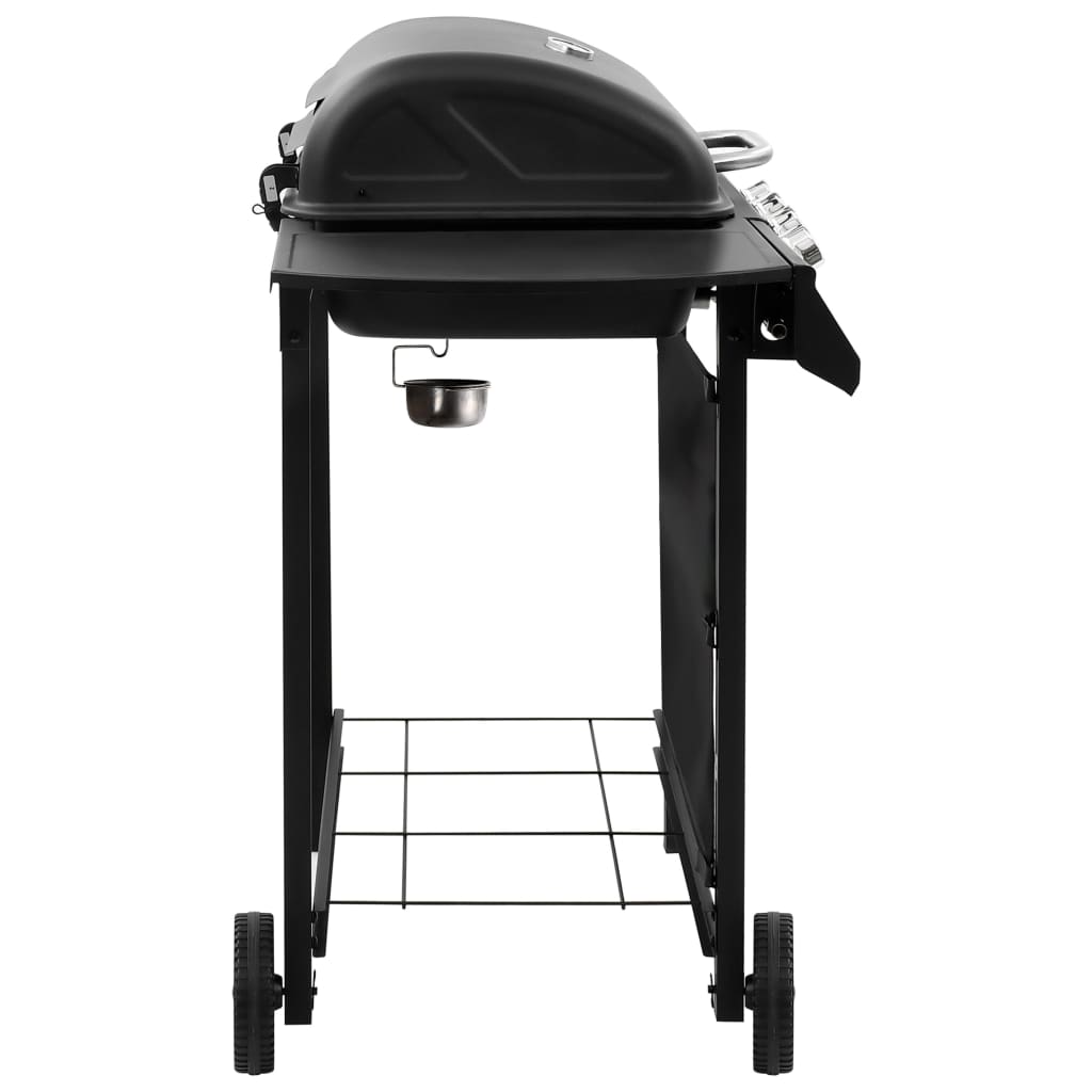 Gasbarbecue-grill met 4 branders zwart