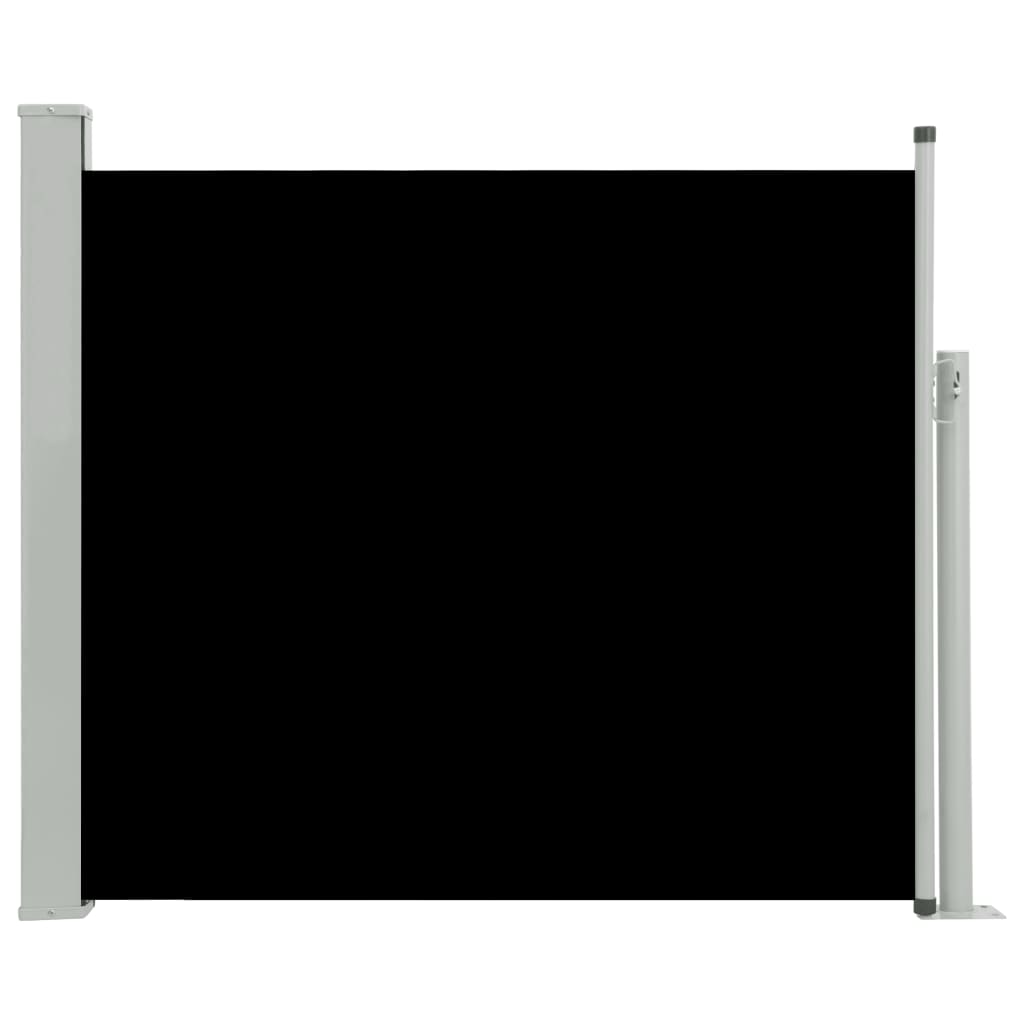 Tuinscherm uittrekbaar 100x300 cm zwart