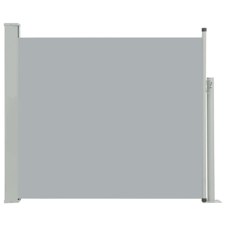 Tuinscherm uittrekbaar 100x300 cm grijs