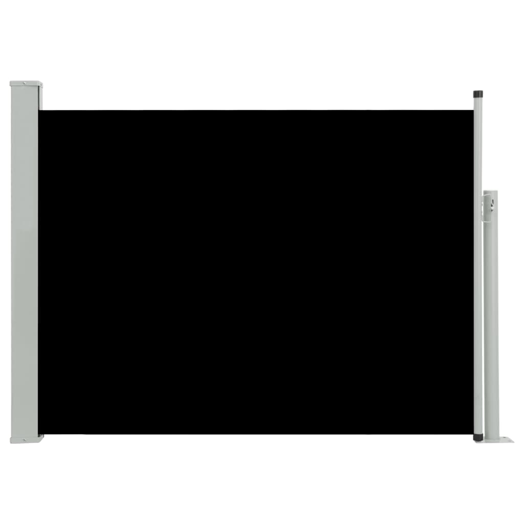 Tuinscherm uittrekbaar 100x500 cm zwart