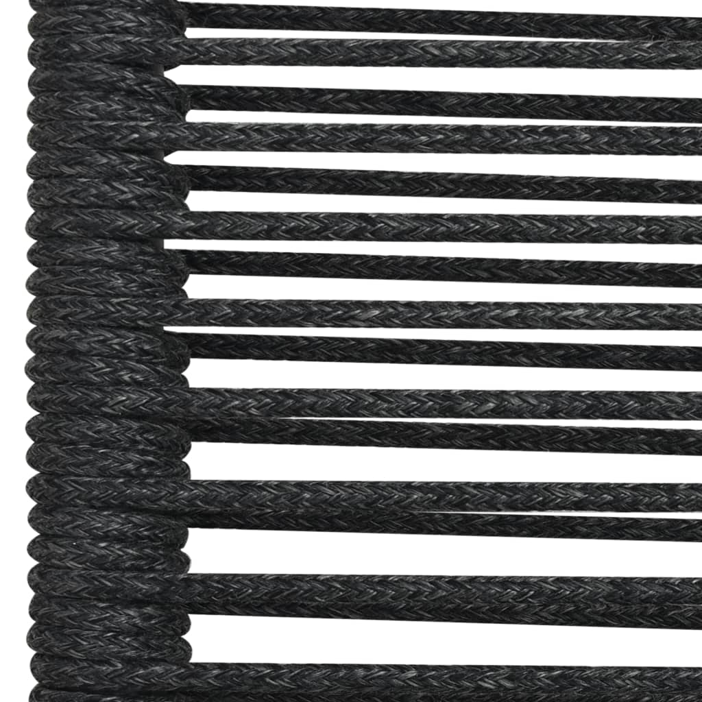 9-delige Tuinset katoenen touw en staal zwart