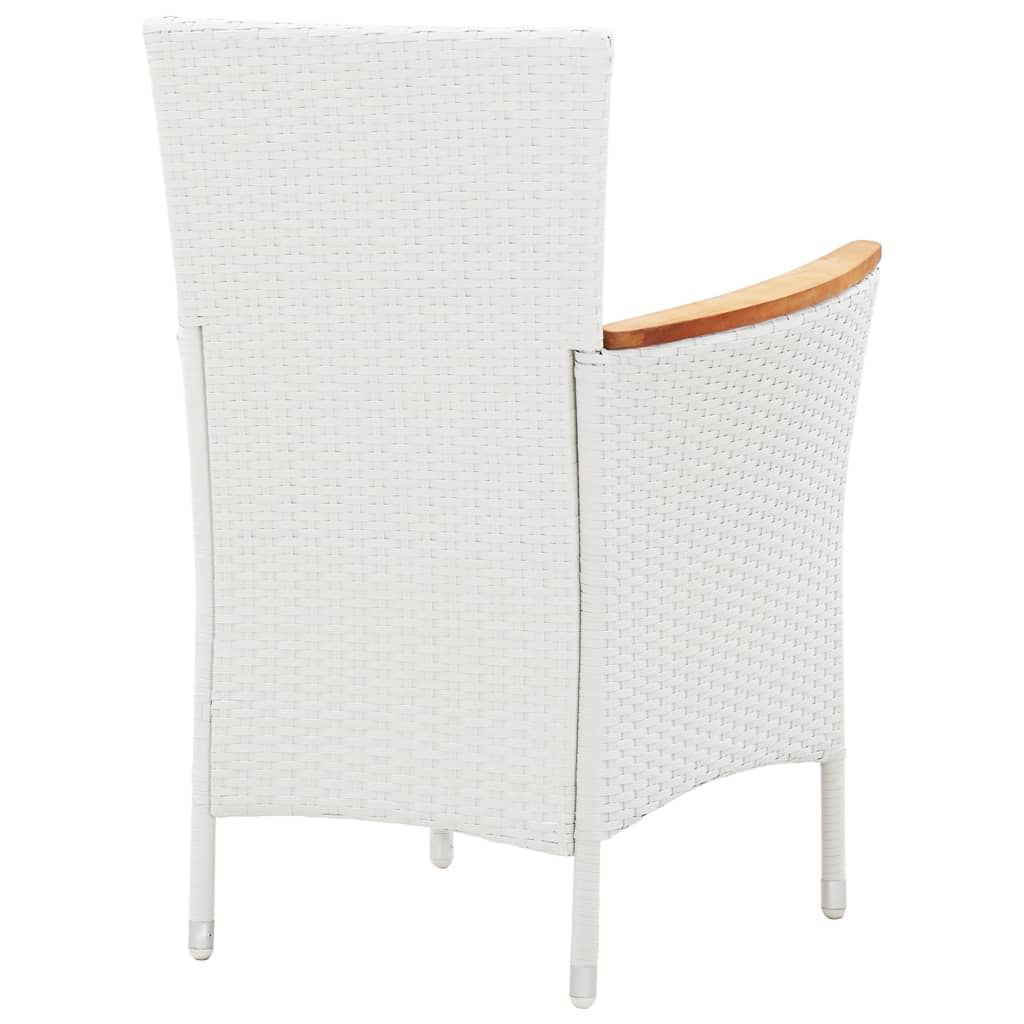 9-delige Tuinset poly rattan wit