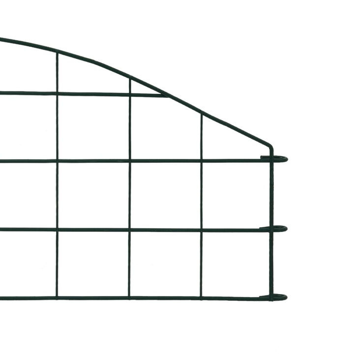 Vijverhekset gebogen 77,3x26 cm groen