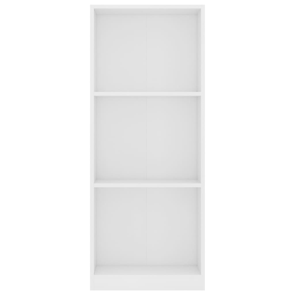 Boekenkast met 3 schappen 40x24x108 cm bewerkt hout wit