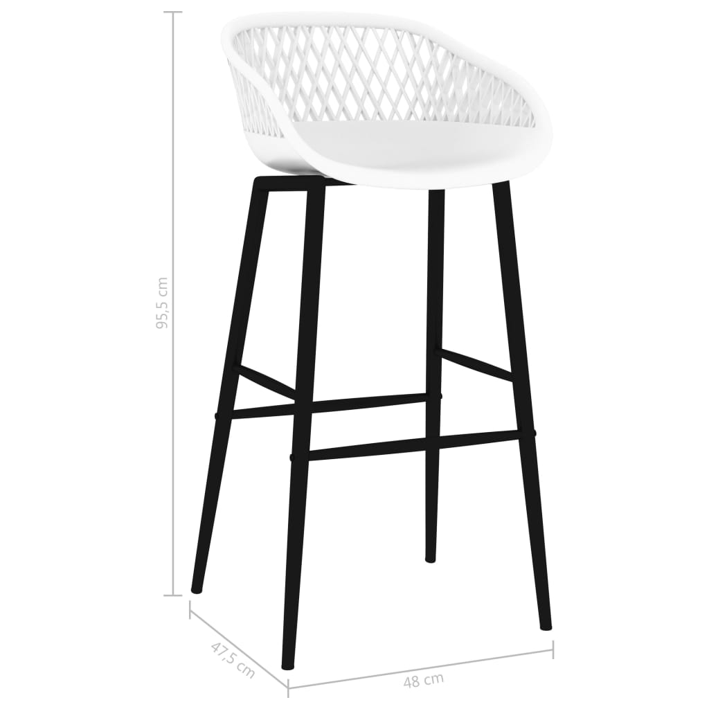 vidaXL Barstoelen 2 st wit