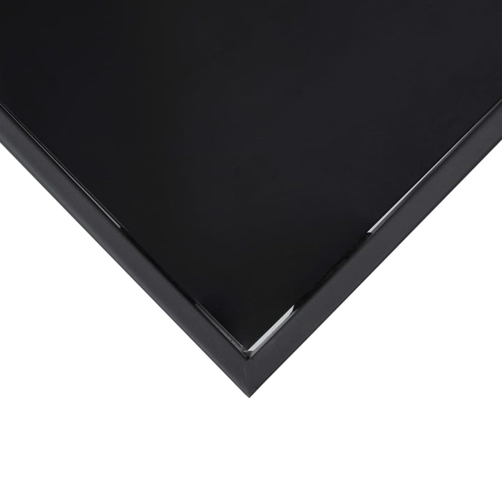 Tuinbartafel 60x60x110 cm gehard glas zwart