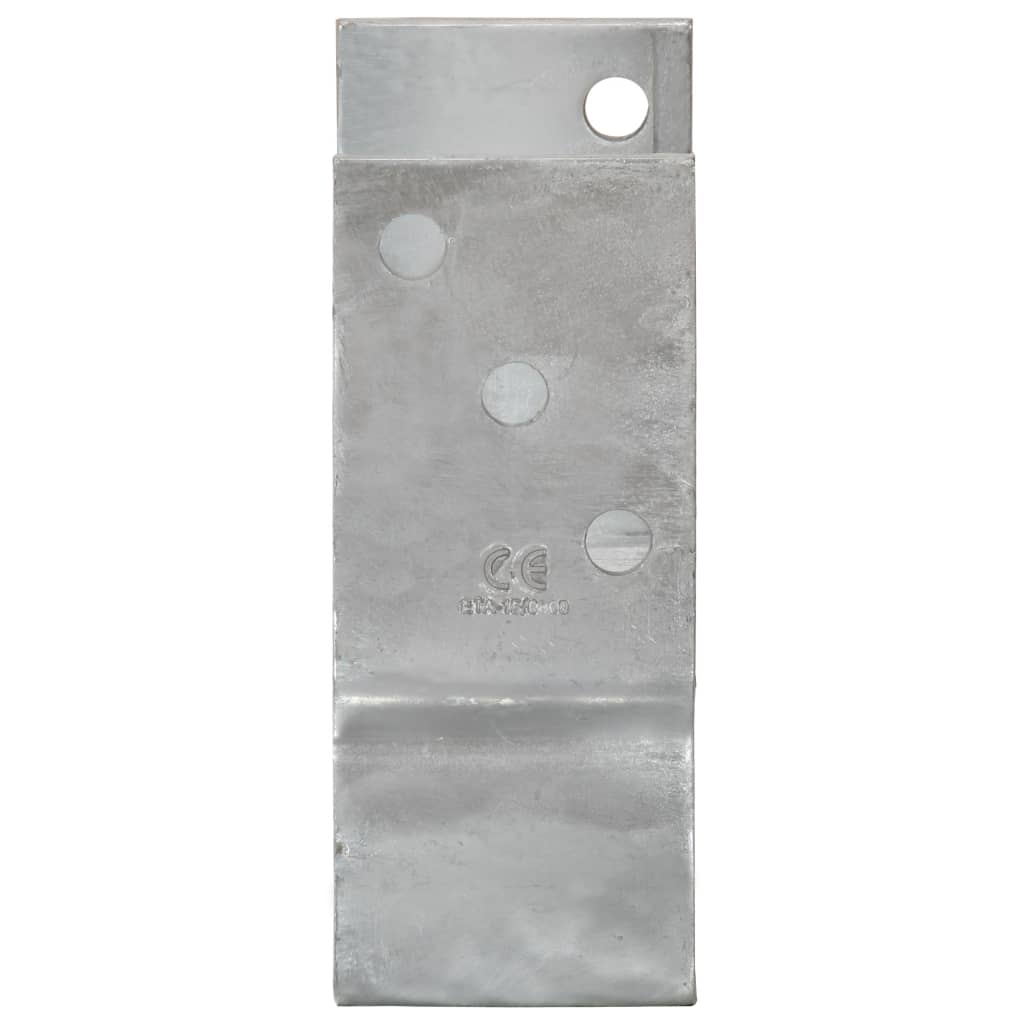 Grondankers 6 st 12x6x15 cm gegalvaniseerd staal zilverkleurig