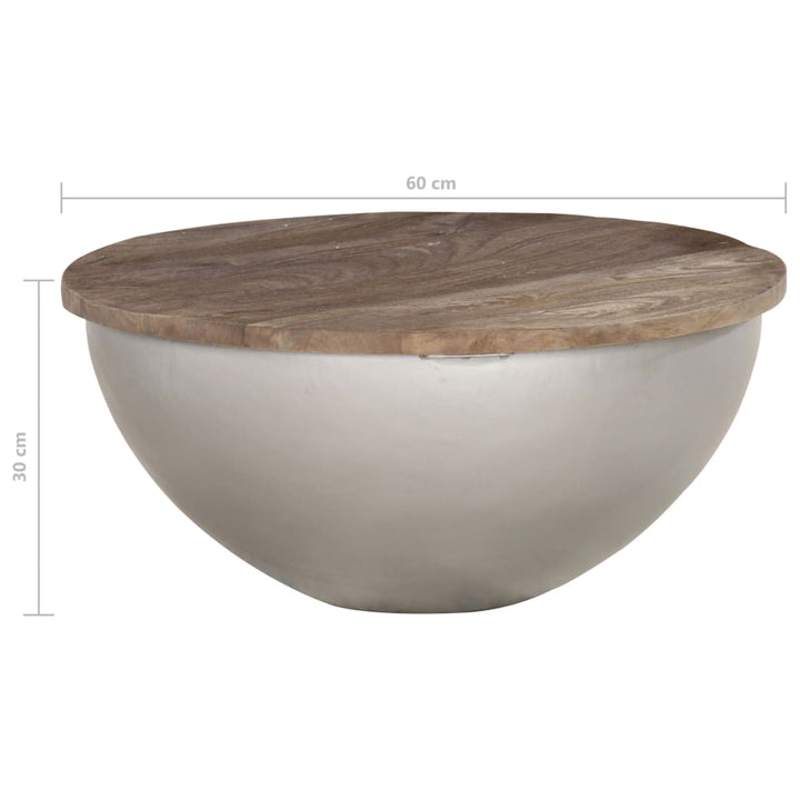 Salontafelset komvormig ø˜ 60 cm massief mangohout