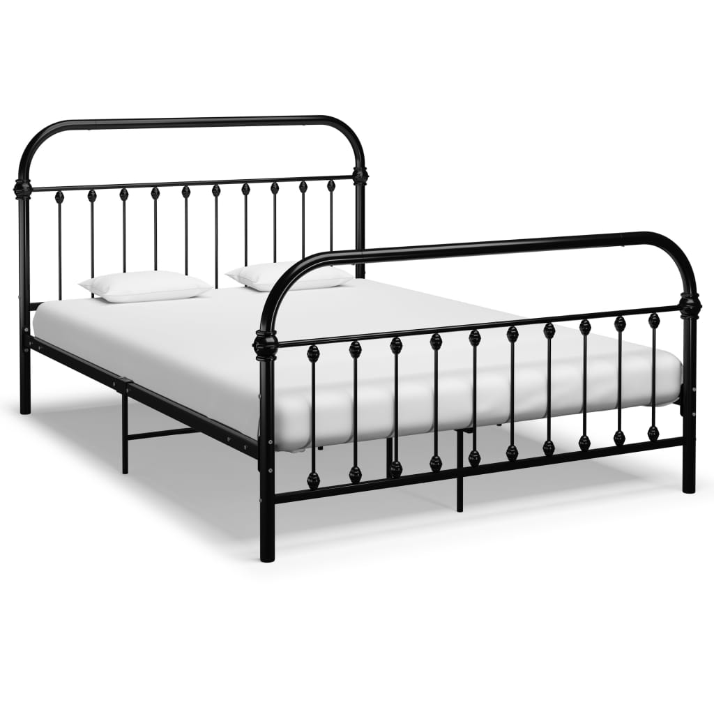 Bedframe metaal zwart 120x200 cm