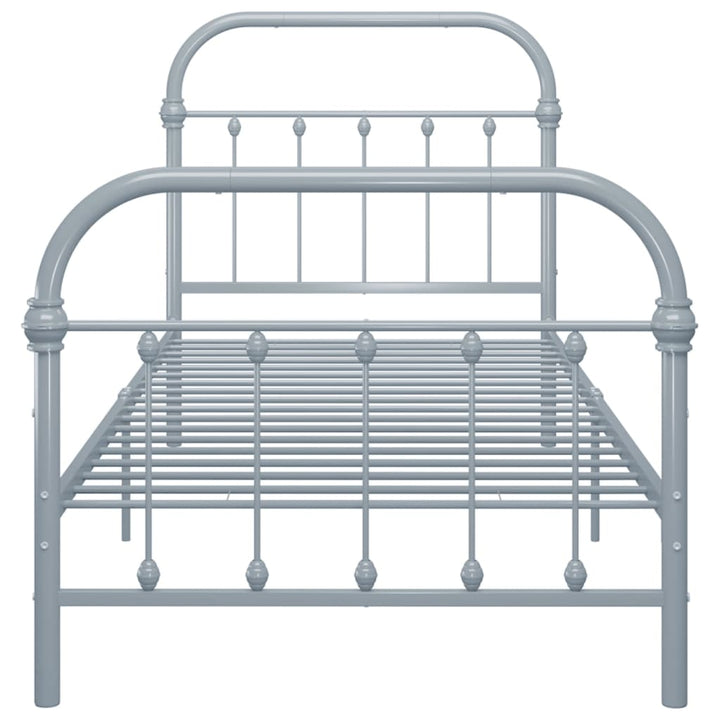 Bedframe metaal grijs 90x200 cm