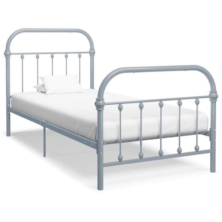 Bedframe metaal grijs 100x200 cm