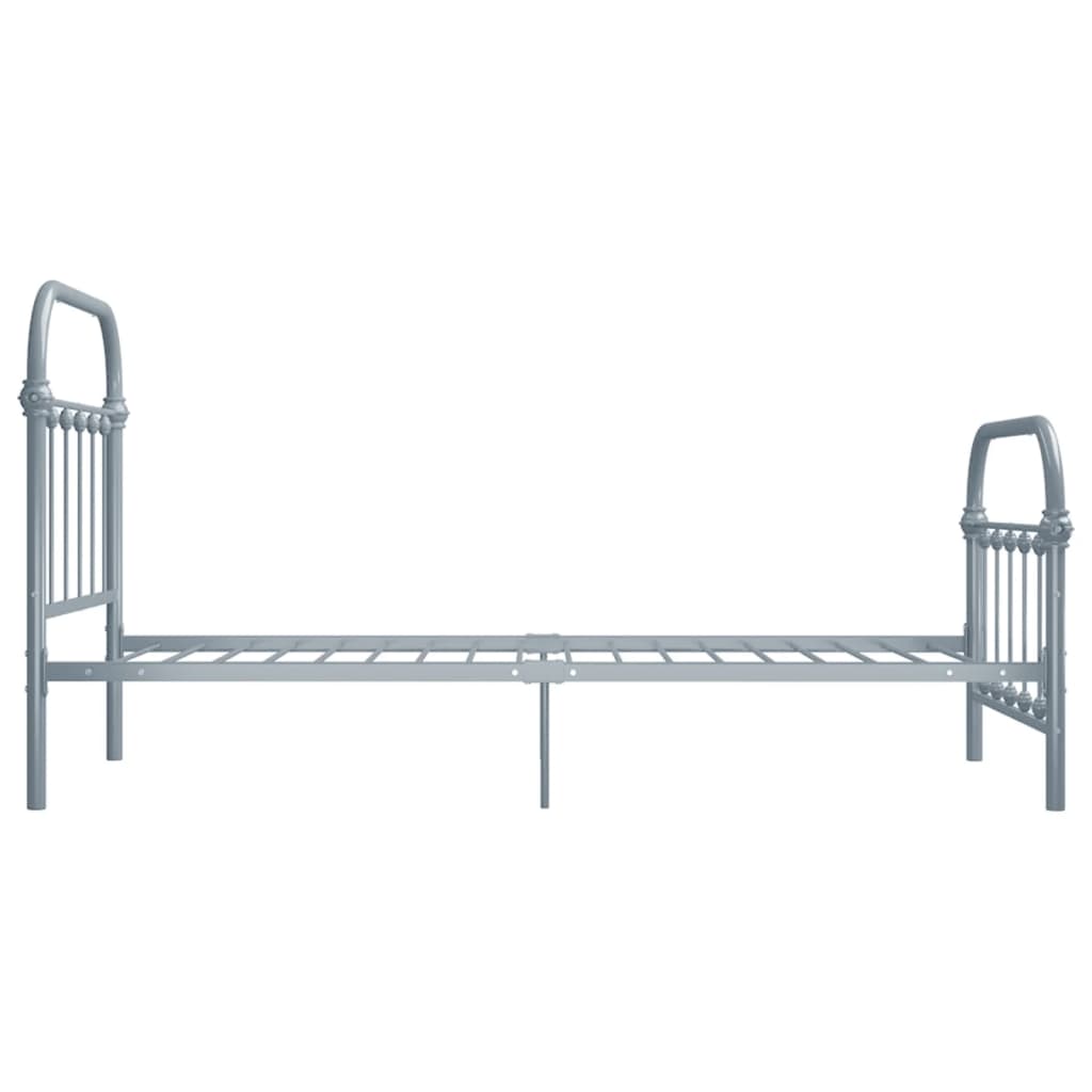 Bedframe metaal grijs 100x200 cm