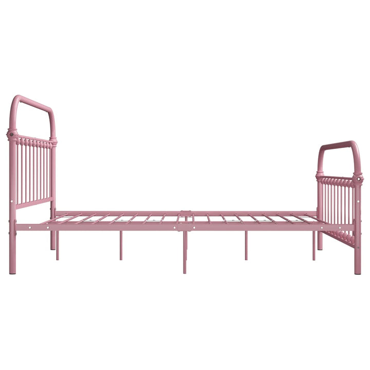 Bedframe metaal roze 140x200 cm