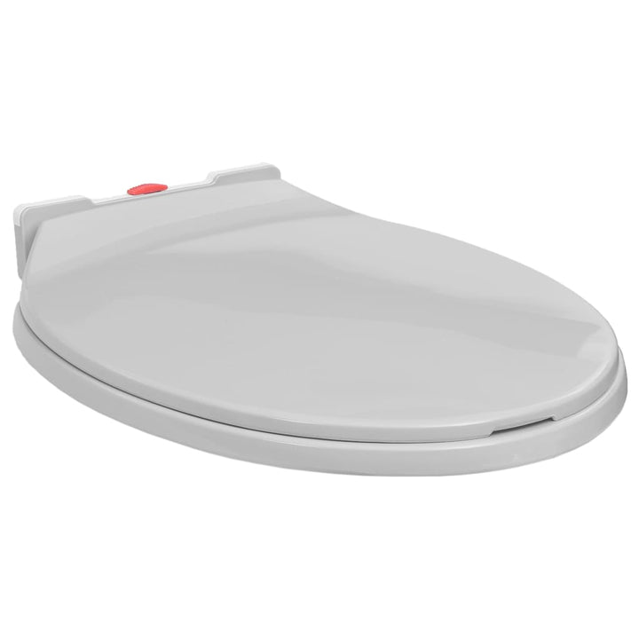 Toiletbril soft-close en quick-release ovaal lichtgrijs