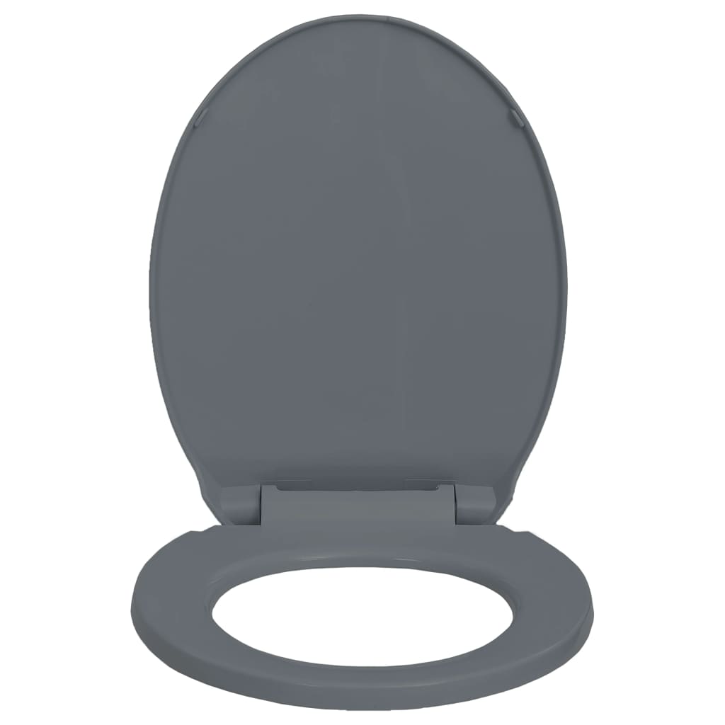 Toiletbril soft-close ovaal grijs