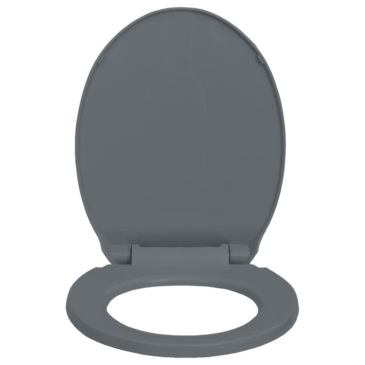 Toiletbril soft-close en quick-release ovaal grijs
