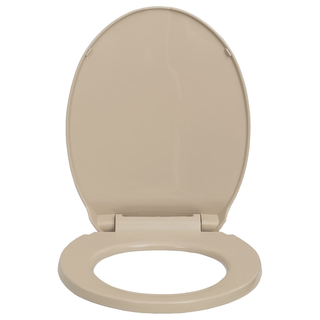 Toiletbril soft-close ovaal beige
