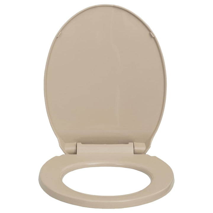 Toiletbril soft-close en quick-release ovaal beige