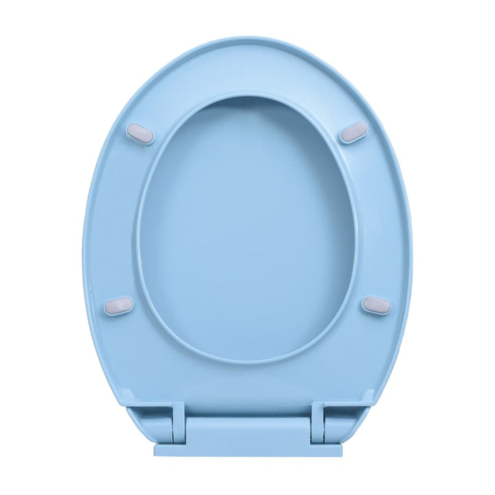 Toiletbril soft-close en quick-release ovaal blauw