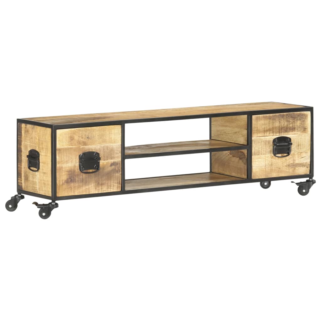 Tv-meubel 130x30x39 cm massief mangohout