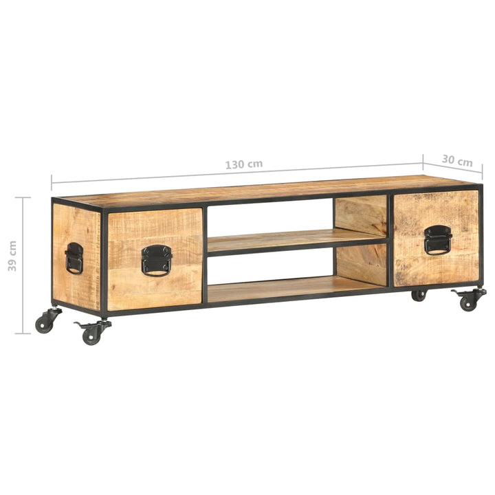 Tv-meubel 130x30x39 cm massief mangohout