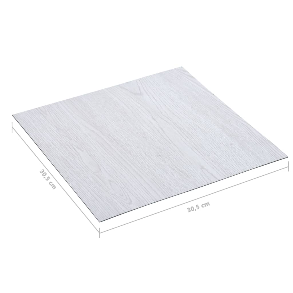 Vloerplanken zelfklevend 5,11 m² PVC wit