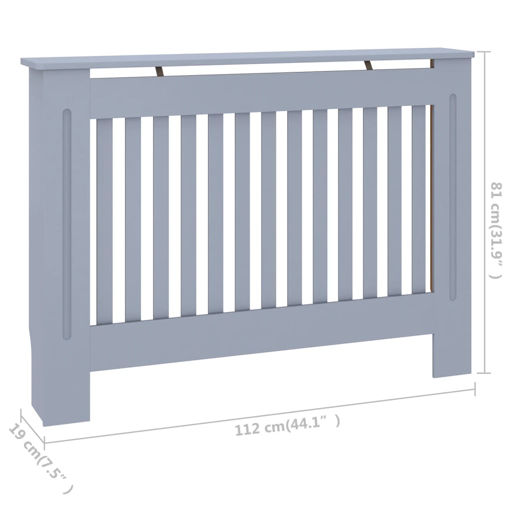 Radiatorombouw 112x19x81 cm MDF antraciet