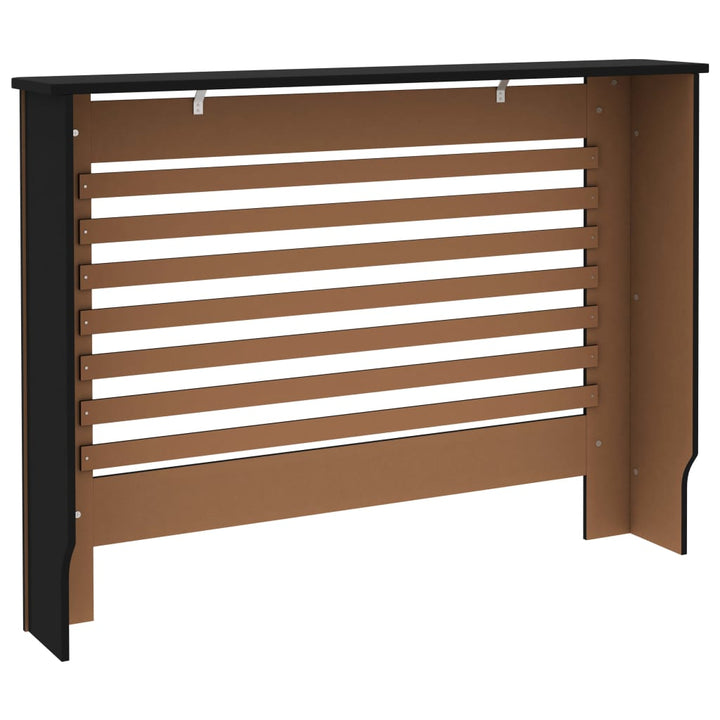 Radiatorombouw 112x19x81 cm MDF zwart