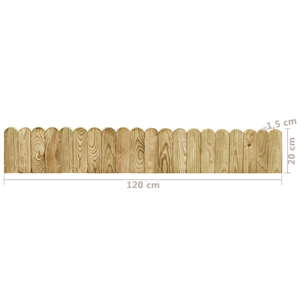Gazonrand 120 cm geïmpregneerd grenenhout groen