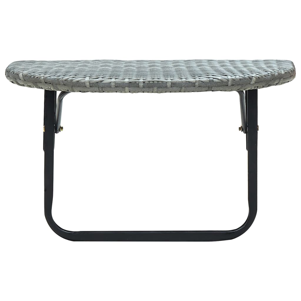 Balkontafel 60x60x50 cm poly rattan grijs