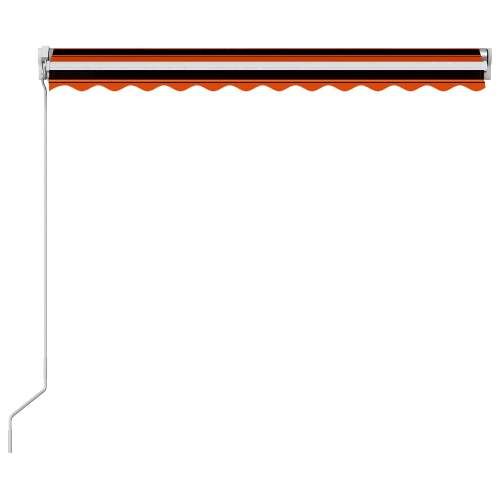 Luifel handmatig uittrekbaar 300x250 cm oranje en bruin