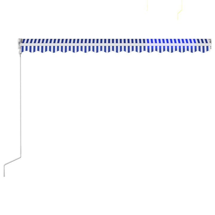 Luifel automatisch uittrekbaar 400x300 cm blauw en wit