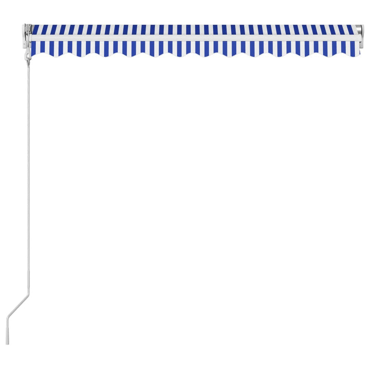 Luifel automatisch uittrekbaar 350x250 cm blauw en wit