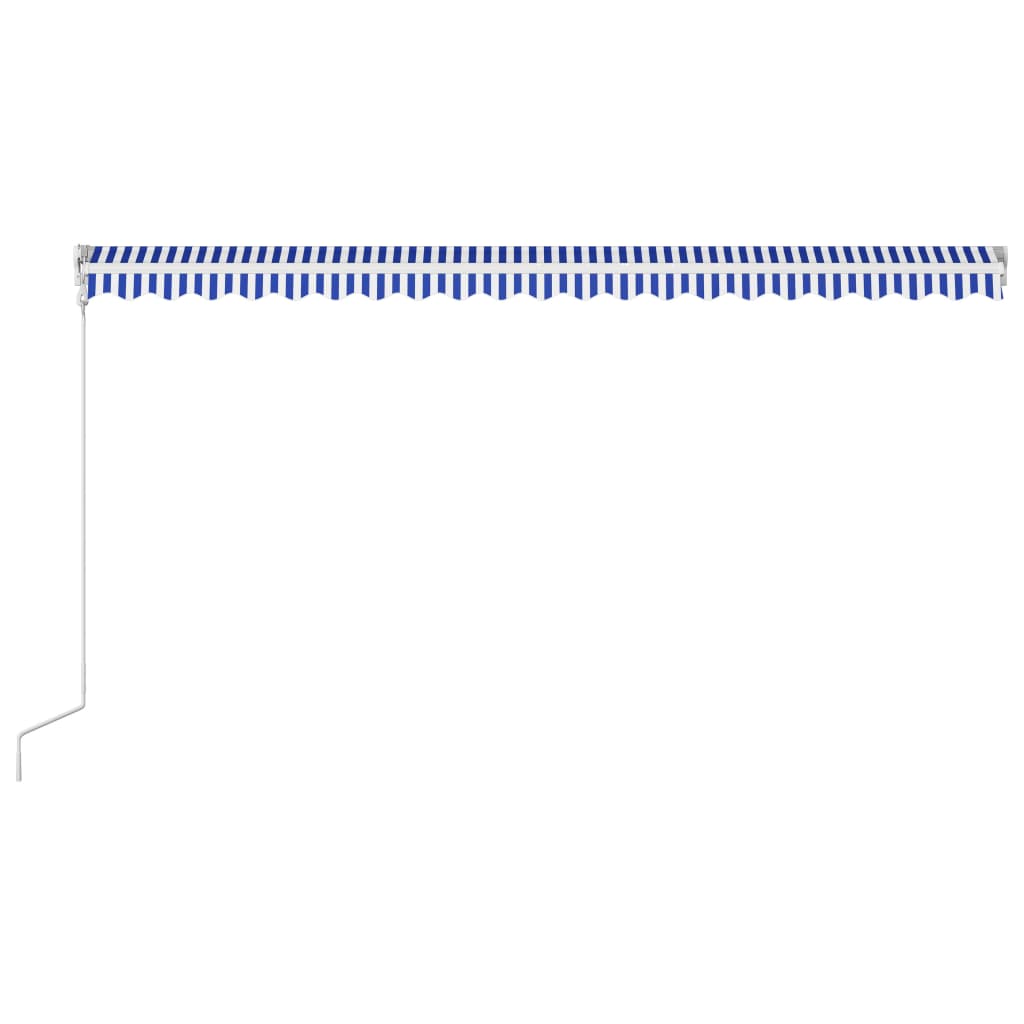 Luifel automatisch uittrekbaar 500x300 cm blauw en wit