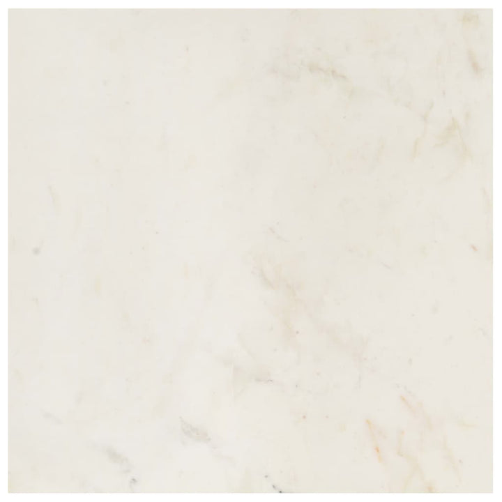 Salontafel 60x60x35 cm echt steen met marmeren textuur wit
