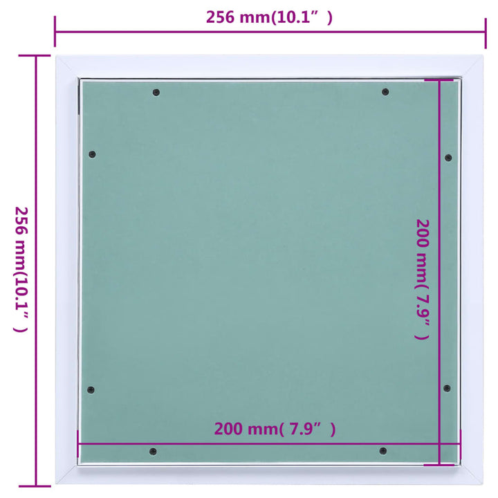 Toegangspaneel met aluminium frame en gipsplaat 200x200 mm