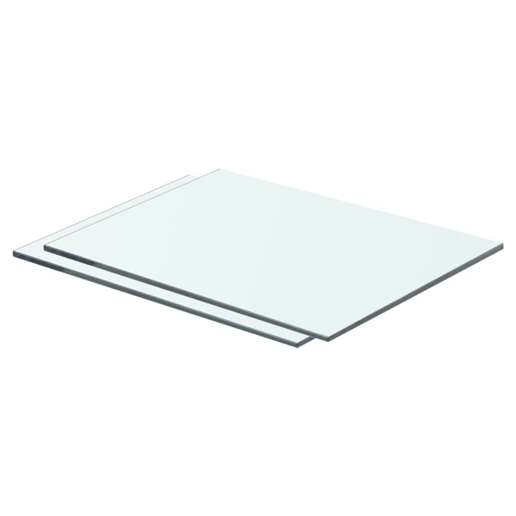 Schappen 2 st 40x25 cm glas transparant