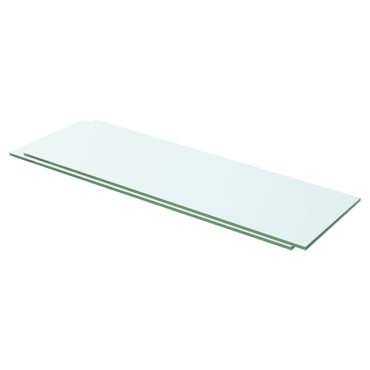 Schappen 2 st 60x15 cm glas transparant