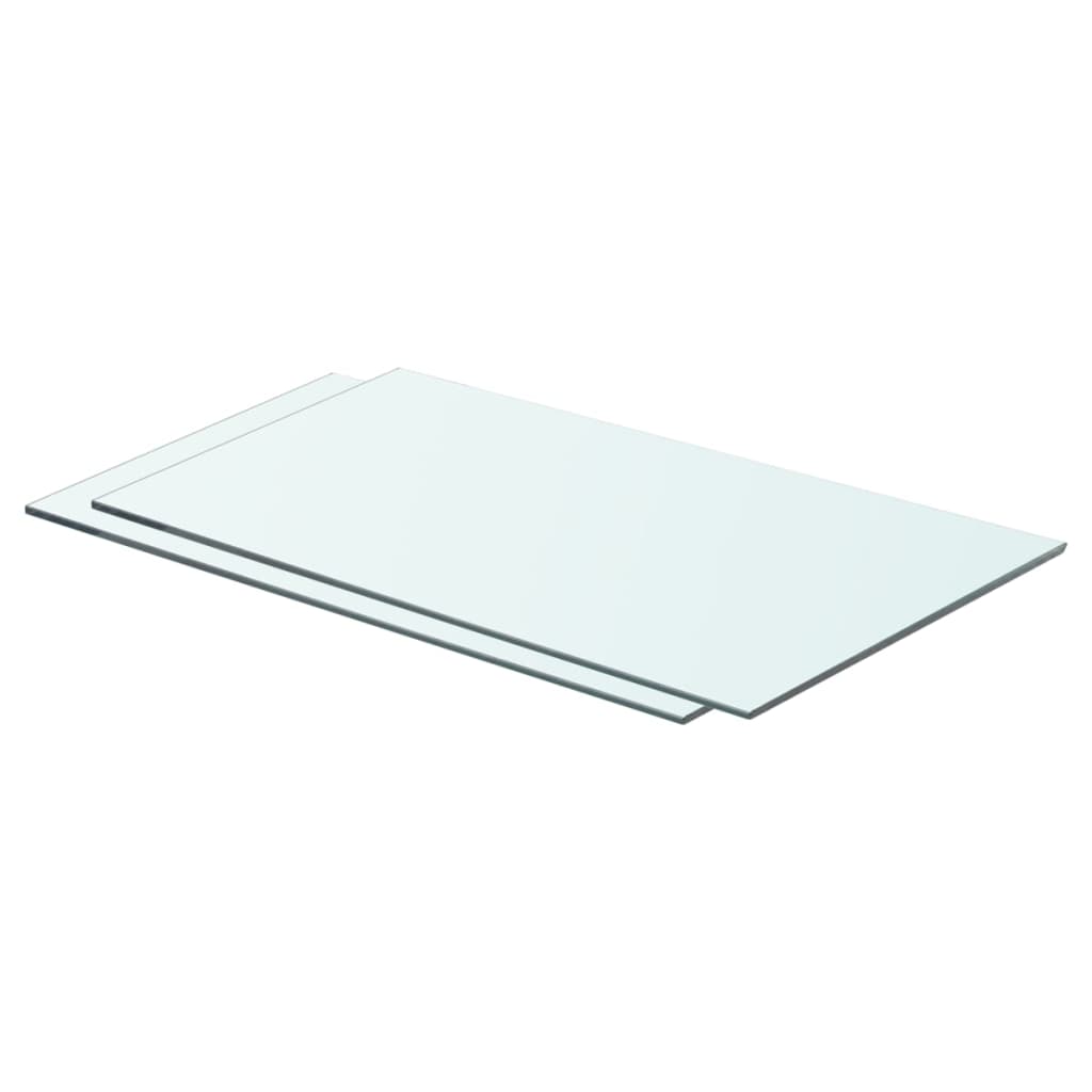 Schappen 2 st 60x45 cm glas transparant