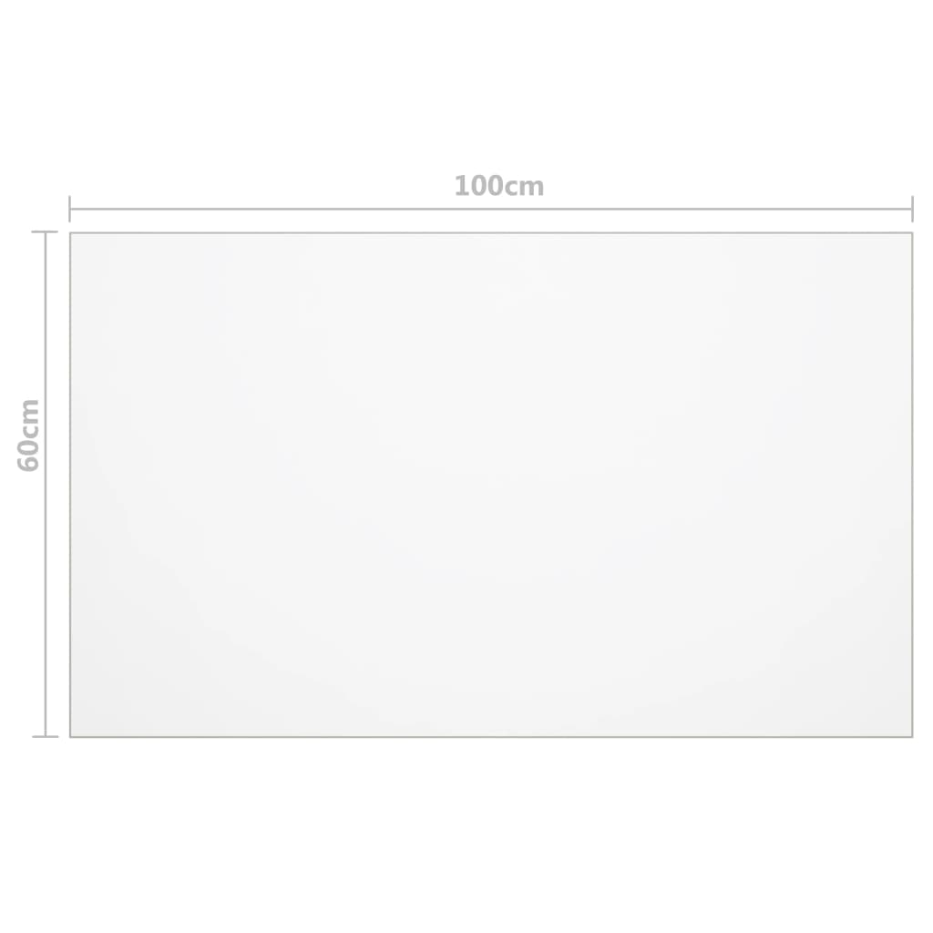 Tafelbeschermer 100x60 cm 2 mm PVC transparant