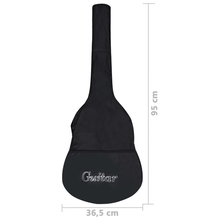 Gitaartas voor 1/2 klassieke gitaar 95x36,5 cm stof zwart