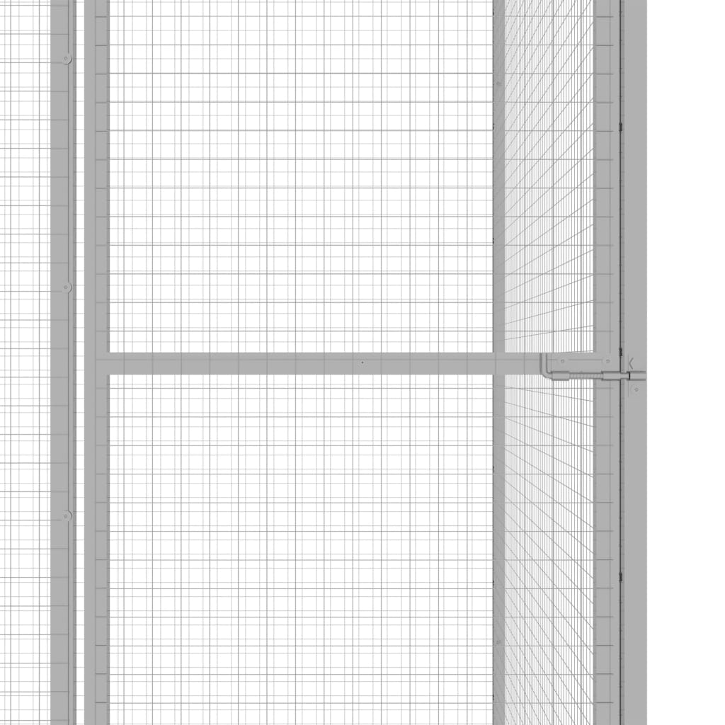 vidaXL Kattenkooi 3x1,5x2,5m gegalvaniseerd staal