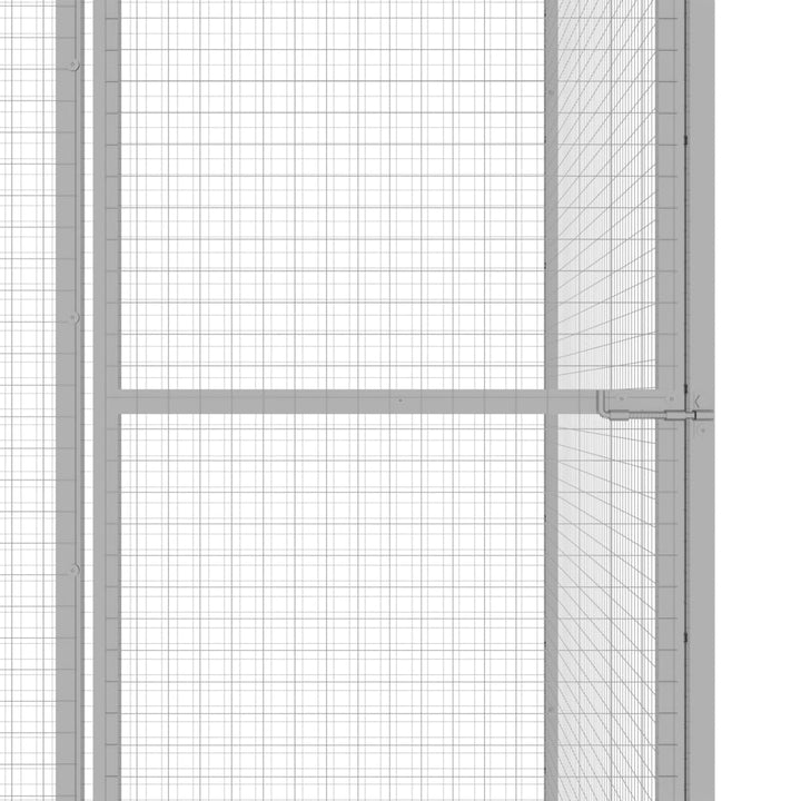 vidaXL Kattenkooi 3x1,5x2,5m gegalvaniseerd staal