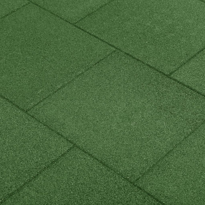 Valtegels 12 st 50x50x3 cm rubber groen