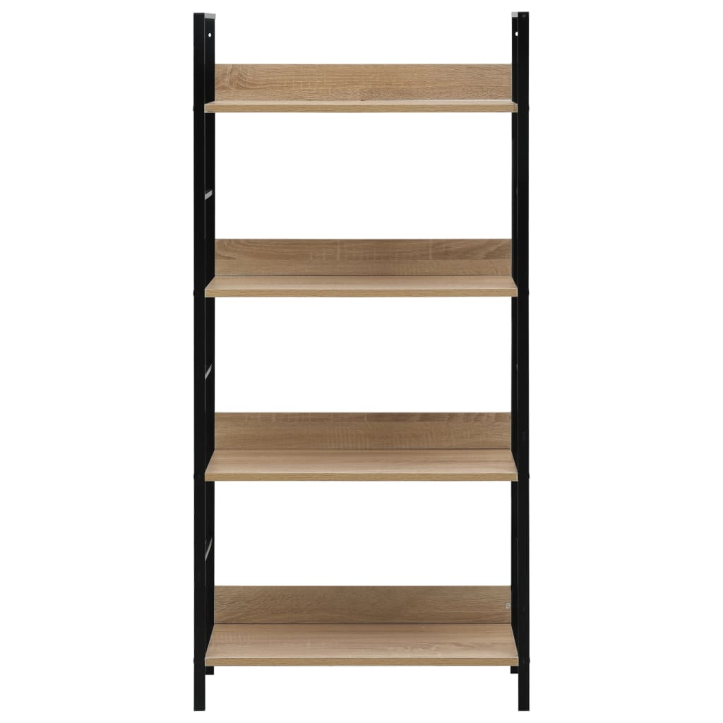 Boekenkast 4 planken 60x27,6x124,5 cm spaan eikenplaatkleurig