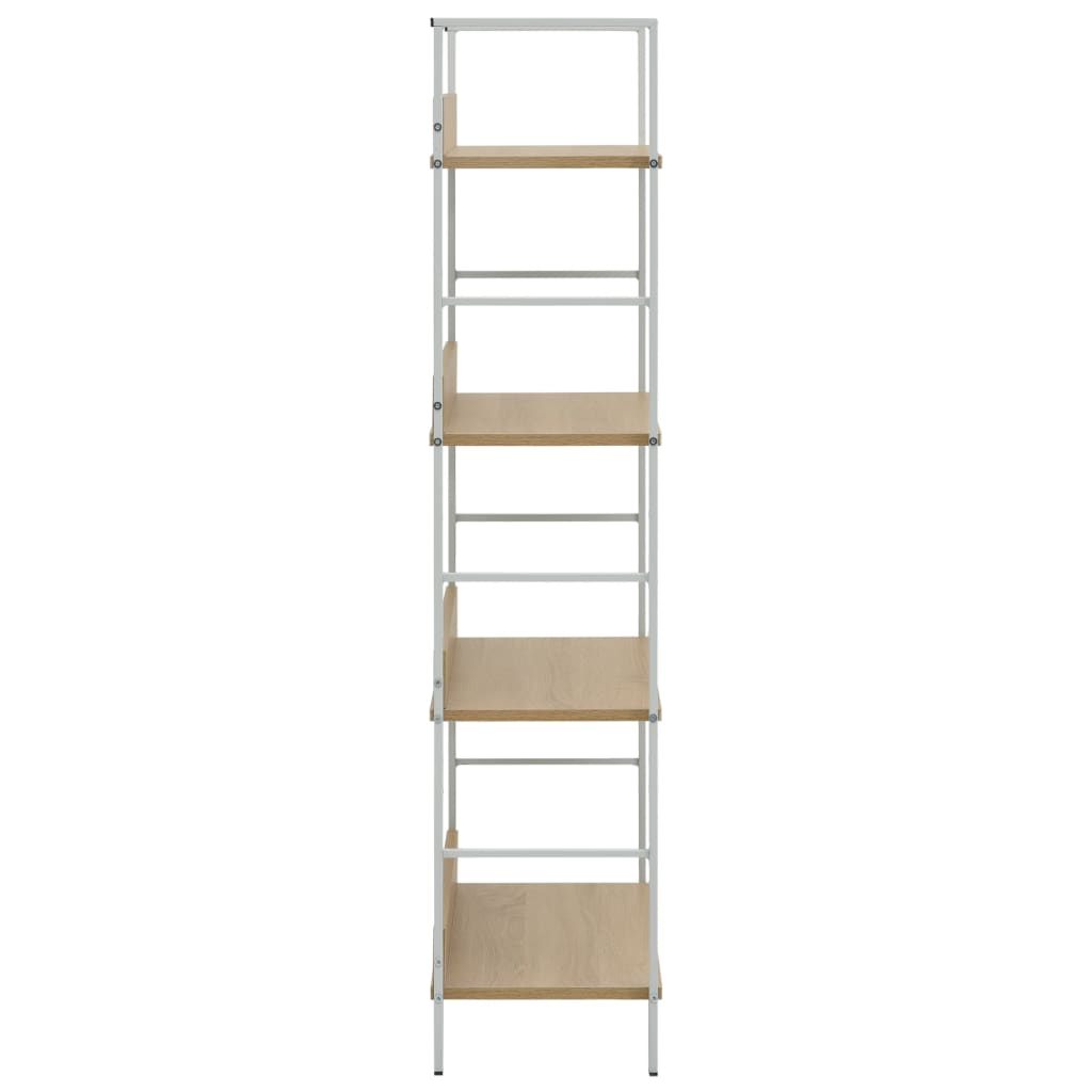 Boekenkast 4 schappen 60x27,6x124,5 cm spaanplaat eikenkleurig